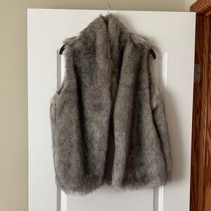 BCBGeneration Faux Fur Vest in Gray
